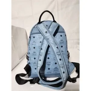 MCM Visetos Small Side Stud Stark Backpack Munich Blue MCM | Bags | Mcm Visetos Small Side Stud Stark Backpack  main image 3